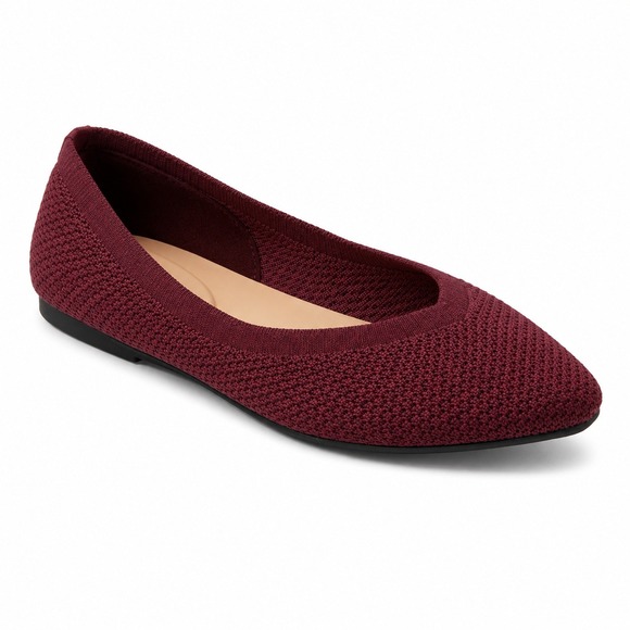 a new day Shoes - Women's Knit Burgundy Flats by A New Day Claire‎  Size 7 New With Tags